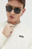 Бавовняна кофта Vans чоловіча колір бежевий однотонна