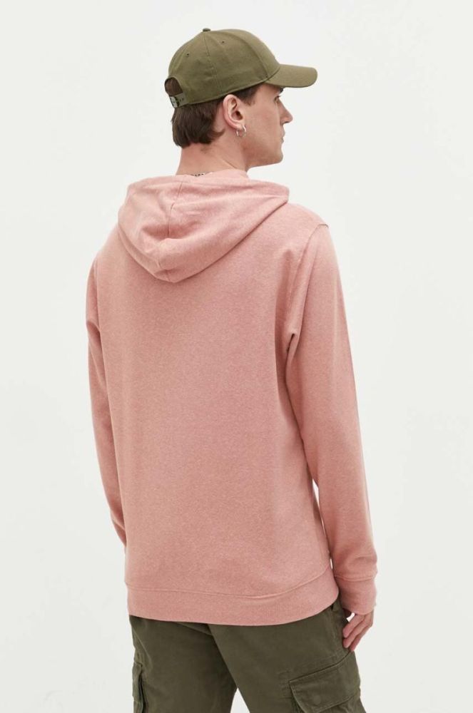 Кофта Rip Curl чоловіча колір рожевий з капюшоном однотонна фото 3