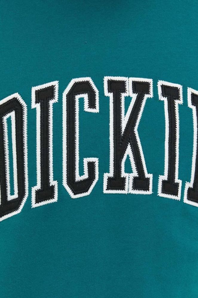 Бавовняна кофта Dickies чоловіча колір зелений з аплікацією фото 5