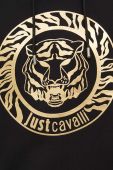 Кофта Just Cavalli чоловіча колір золотий з капюшоном з принтом