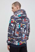 Бавовняна кофта Helly Hansen чоловіча з капюшоном візерунок колір барвистий