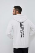 Кофта Helly Hansen чоловіча колір сірий з капюшоном з аплікацією 53924-699