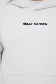 Кофта Helly Hansen чоловіча колір сірий з капюшоном з аплікацією 53924-699