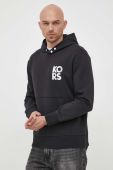 Кофта Michael Kors чоловіча колір чорний з капюшоном з принтом (3247424)