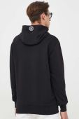 Кофта PLEIN SPORT чоловіча колір чорний з капюшоном з принтом (3187879)