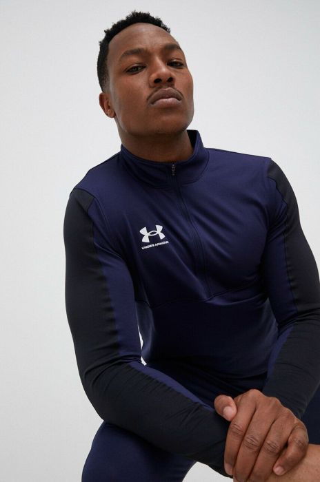 Тренувальна кофта Under Armour Challenger колір синій однотонна