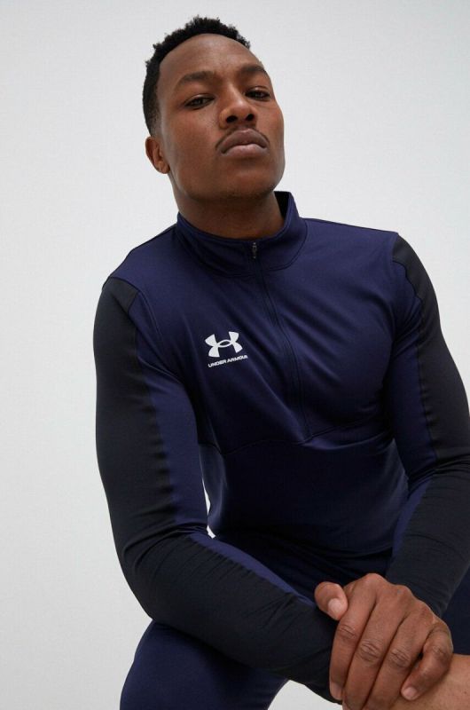 Тренувальна кофта Under Armour Challenger колір синій однотонна