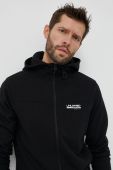Кофта 4F чоловіча колір чорний з капюшоном з принтом (3210553)