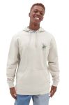 Бавовняна кофта Vans чоловіча колір бежевий з капюшоном з принтом (3077297)
