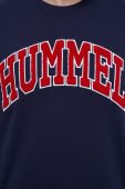Бавовняна кофта Hummel чоловіча колір синій з аплікацією