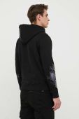 Кофта Alpha Industries чоловіча колір чорний з капюшоном з принтом (3122282)