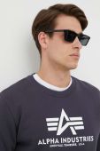Кофта Alpha Industries чоловіча колір синій з принтом 178302.02-Navy
