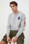 Кофта Alpha Industries чоловіча колір сірий з принтом 178307.17-GreyHeathe Кофта Alpha Industries чоловіча колір сірий з принтом 178307.17-GreyHeathe