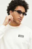 Бавовняна кофта Vans чоловіча колір білий з принтом
