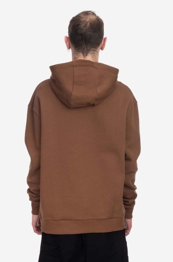 Кофта Karl Kani чоловіча колір коричневий з капюшоном з принтом 6021502-brown фото 3