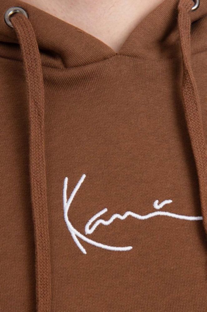 Кофта Karl Kani чоловіча колір коричневий з капюшоном з принтом 6021502-brown фото 5