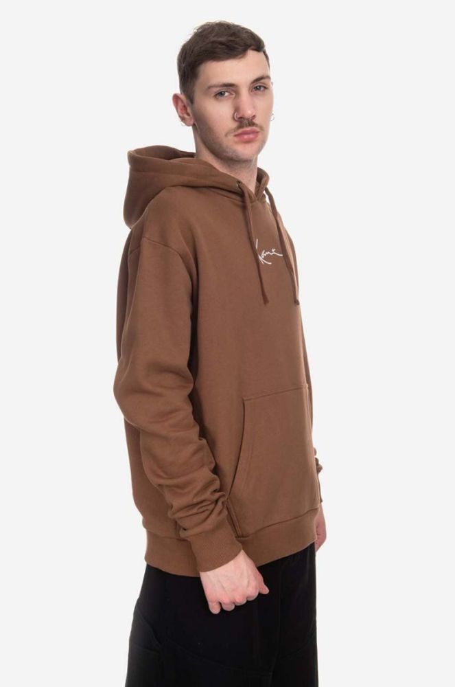 Кофта Karl Kani чоловіча колір коричневий з капюшоном з принтом 6021502-brown фото 6