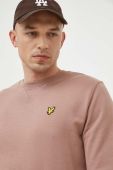 Бавовняна кофта Lyle & Scott чоловіча колір рожевий однотонна