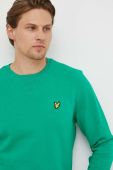 Бавовняна кофта Lyle & Scott чоловіча колір зелений однотонна (3257577)