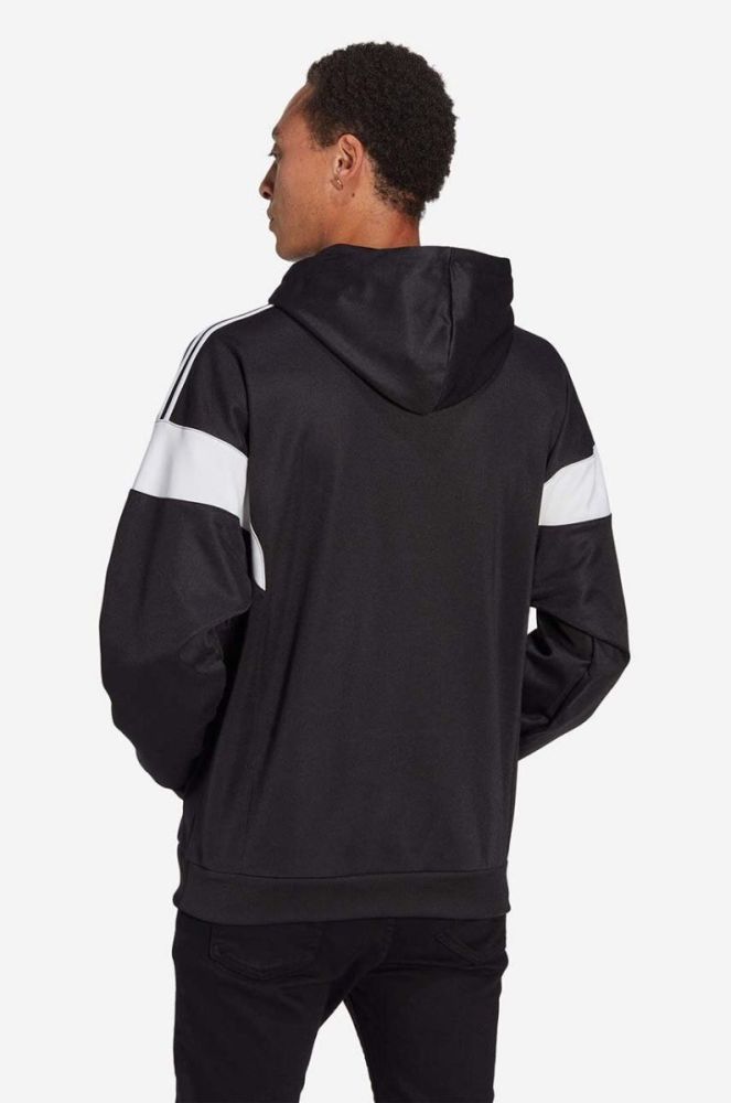 Кофта adidas Originals Adicolor Classics Cut Line Hoodie чоловіча колір чорний з капюшоном візерунок HS2065-black фото 3