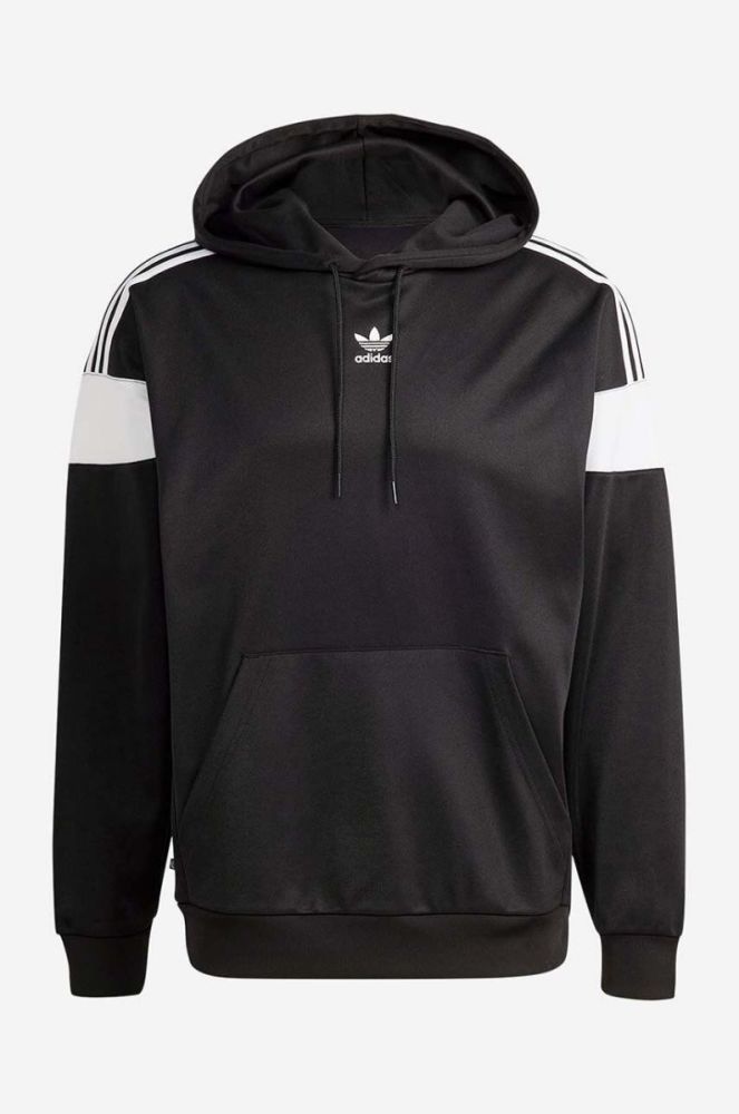 Кофта adidas Originals Adicolor Classics Cut Line Hoodie чоловіча колір чорний з капюшоном візерунок HS2065-black фото 4