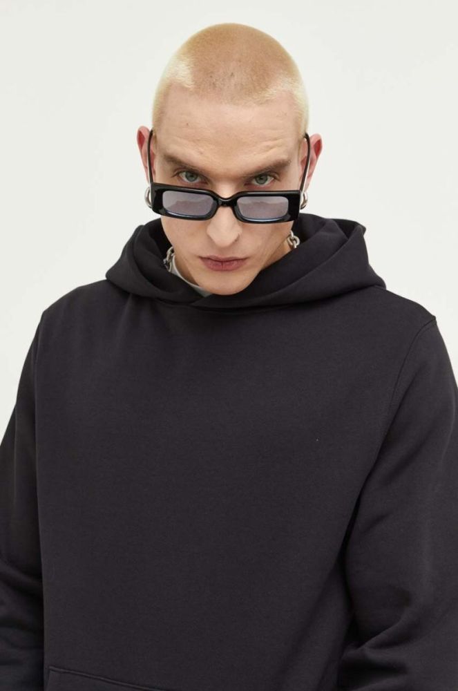 Кофта Preach чоловіча колір чорний однотонна фото 4
