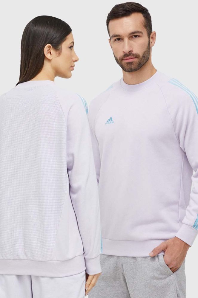 Кофта adidas колір фіолетовий з аплікацією