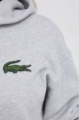 Бавовняна кофта Lacoste чоловіча колір сірий меланж