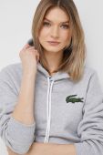Бавовняна кофта Lacoste чоловіча колір сірий меланж