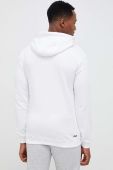 Кофта Fila колір білий з капюшоном з принтом