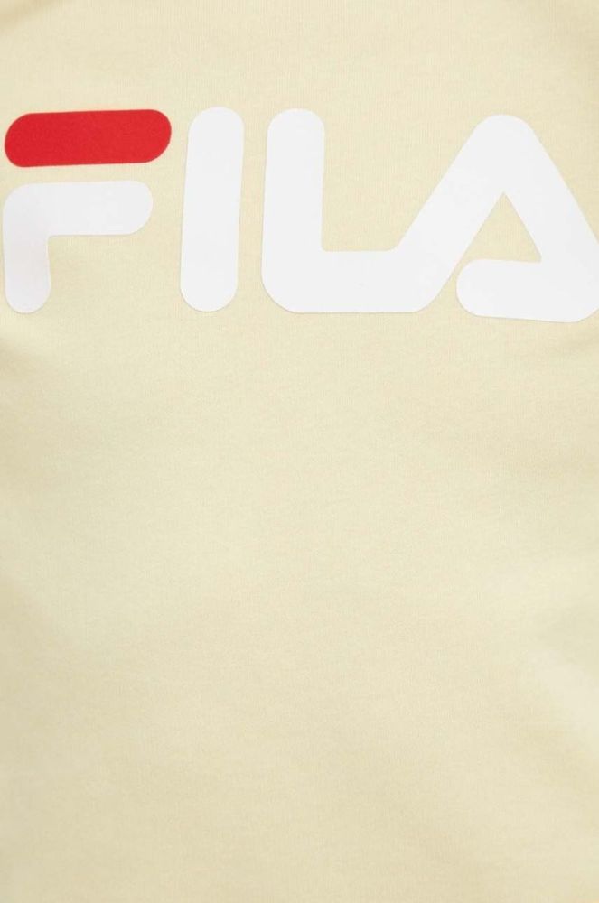 Кофта Fila колір жовтий з капюшоном з принтом фото 8
