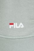 Кофта Fila колір зелений з капюшоном з принтом
