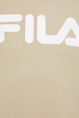 Кофта Fila колір бежевий з капюшоном з принтом (3022236)