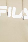 Кофта Fila колір бежевий з капюшоном з принтом (3022236)