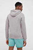 Кофта Fila колір сірий з капюшоном з принтом