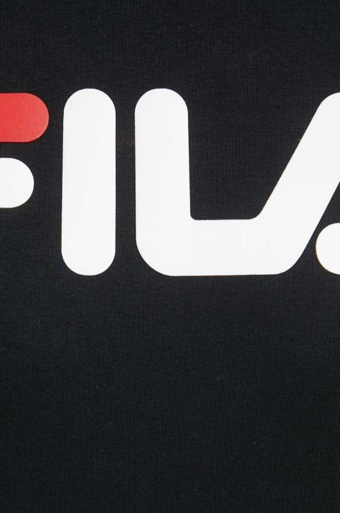 Кофта Fila колір чорний з капюшоном з принтом фото 9