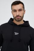 Кофта Reebok Classic колір чорний з капюшоном однотонна HS7149-BL/CHALK