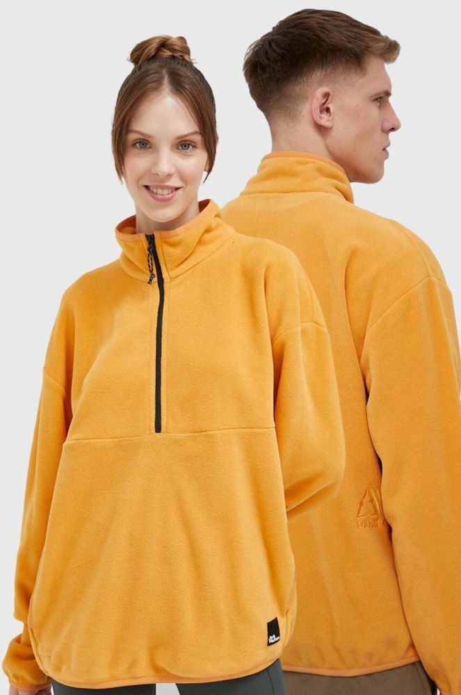 Спортивна кофта Jack Wolfskin Bockenheim Fleece колір помаранчевий однотонна