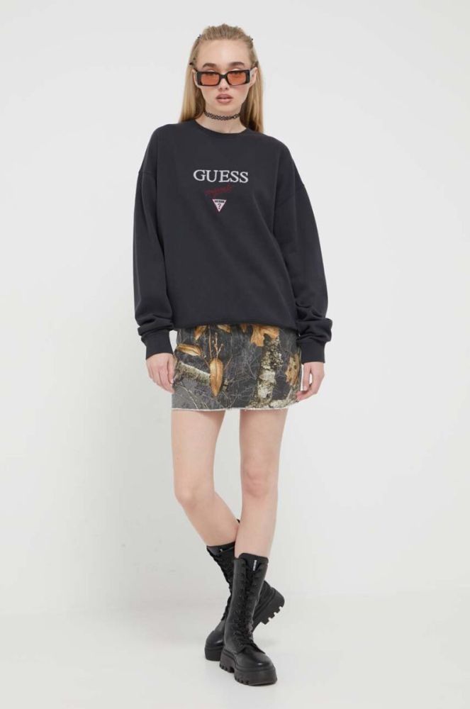Кофта Guess Originals Go Baker колір чорний з аплікацією SM2BQ09K9YH1-F43M фото 3