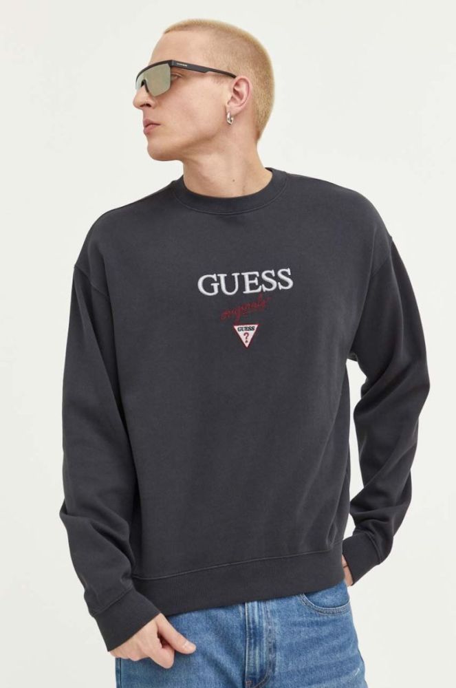 Кофта Guess Originals Go Baker колір чорний з аплікацією SM2BQ09K9YH1-F43M фото 4