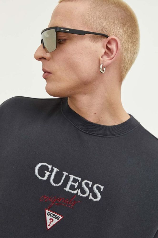 Кофта Guess Originals Go Baker колір чорний з аплікацією SM2BQ09K9YH1-F43M фото 6