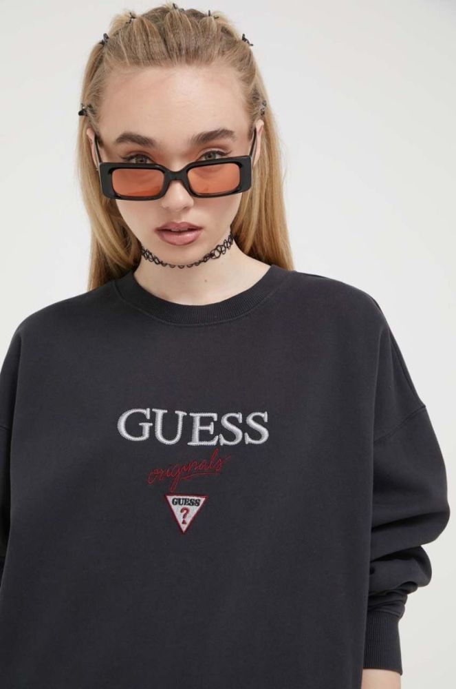 Кофта Guess Originals Go Baker колір чорний з аплікацією SM2BQ09K9YH1-F43M фото 7