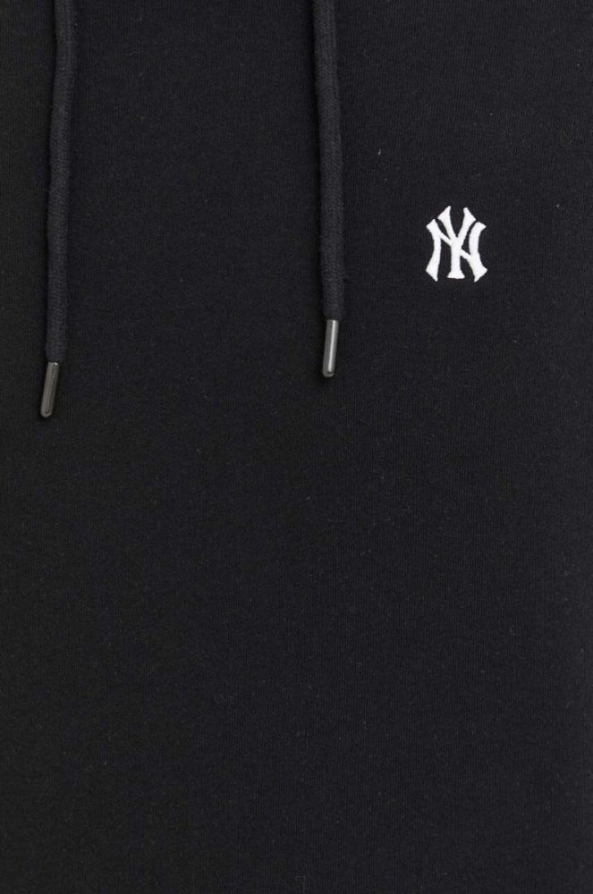 Кофта 47brand MLB New York Yankees колір чорний з капюшоном з аплікацією фото 9