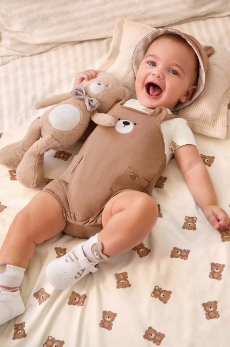 Комбінезон для немовлят Mayoral Newborn колір коричневий (3057482)