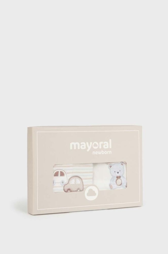 Дитячі повзунки Mayoral Newborn 2-pack колір бежевий (2987942) фото 5
