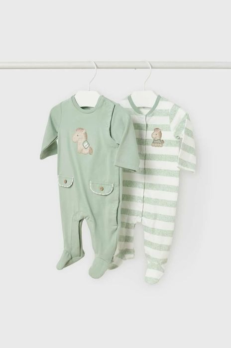 Повзунки для немовлят Mayoral Newborn 2-pack колір бірюзовий