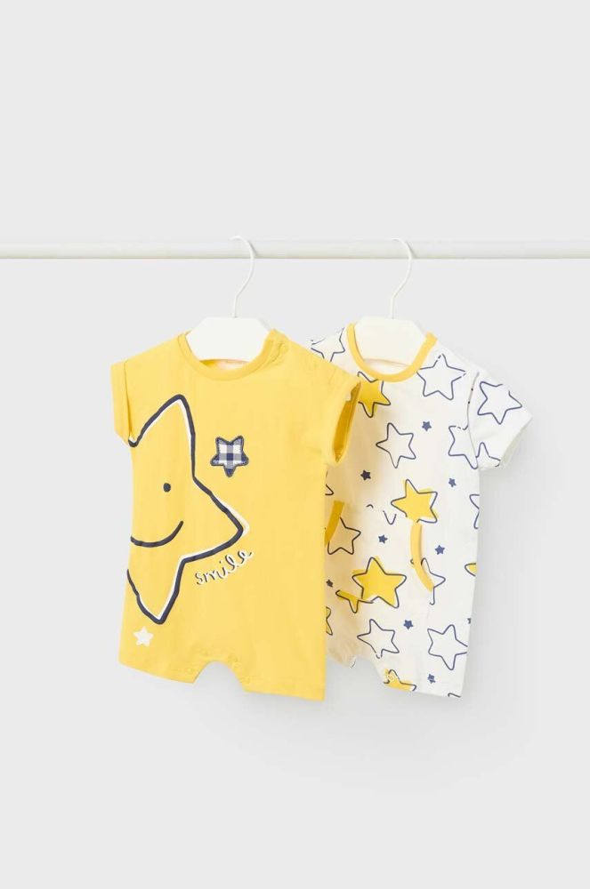 Комбінезон для немовлят Mayoral Newborn 2-pack колір жовтий (2964578)