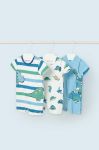 Боді для немовлят Mayoral Newborn 3-pack колір блакитний