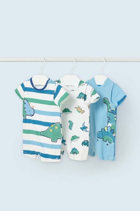 Боді для немовлят Mayoral Newborn 3-pack колір блакитний Боді для немовлят Mayoral Newborn 3-pack колір блакитний
