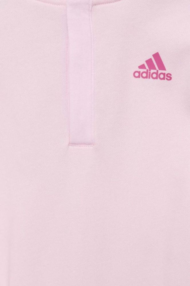 Дитячі повзунки adidas I 3S FT колір рожевий фото 3